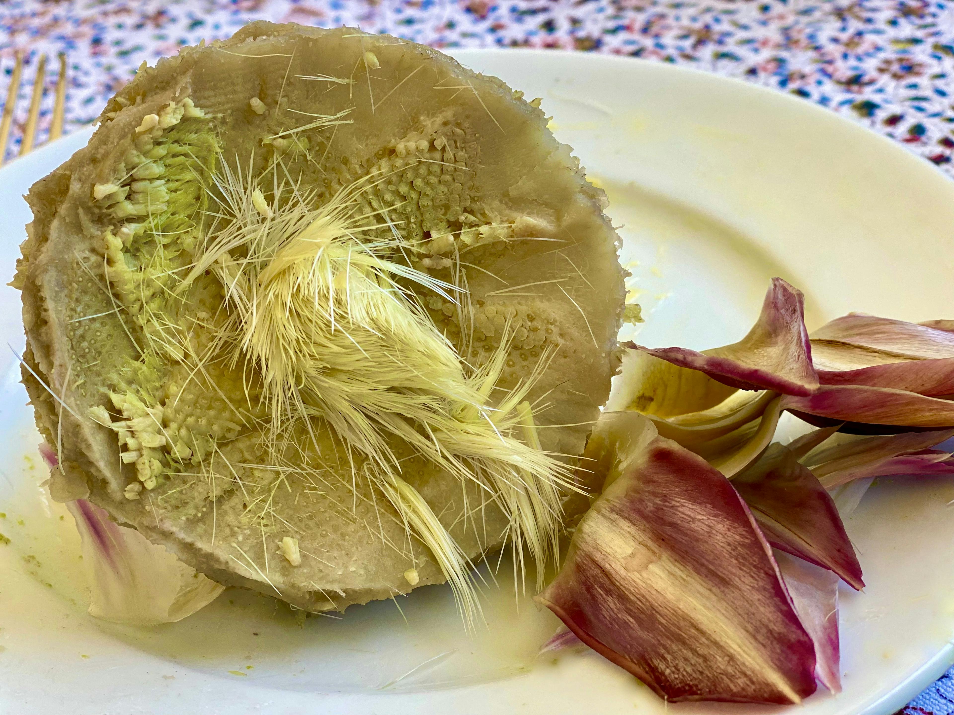 artichoke heart without leaves and 'beard'