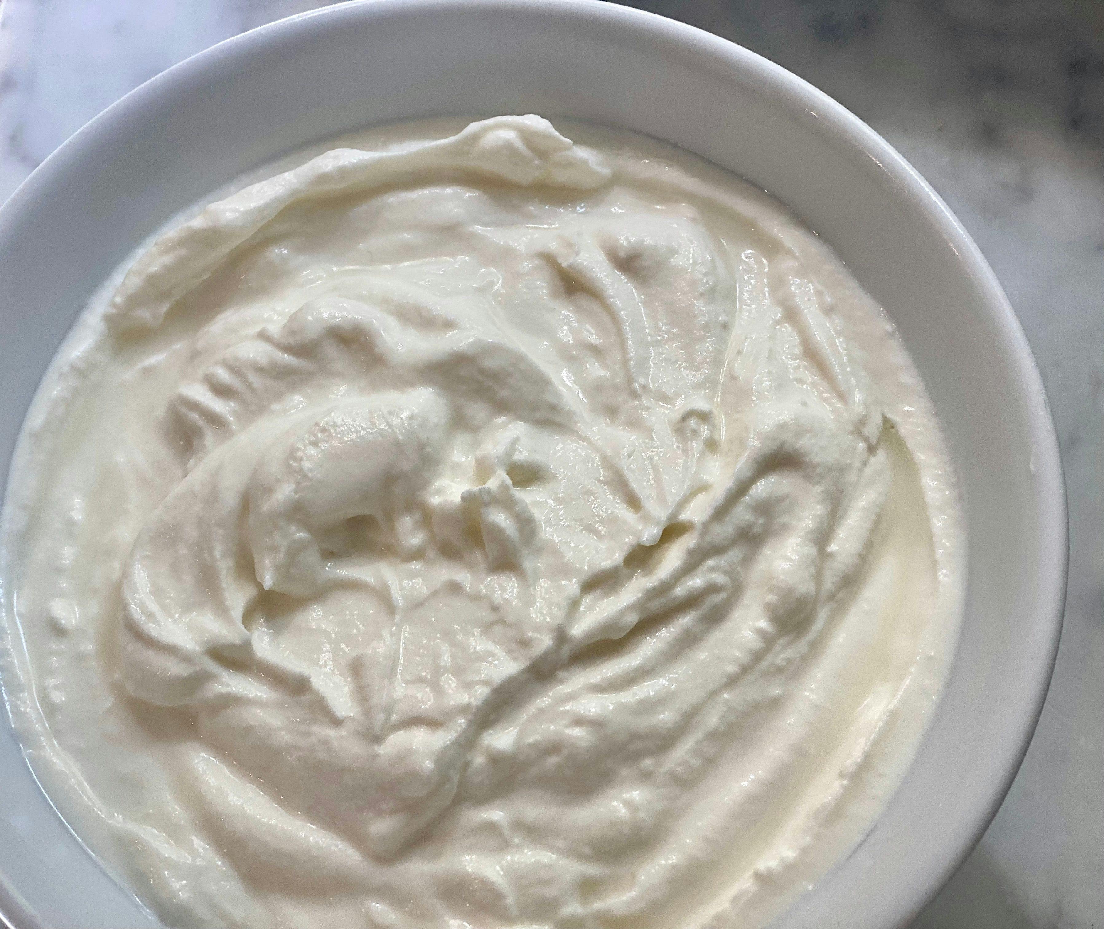 a creamy yogurt
